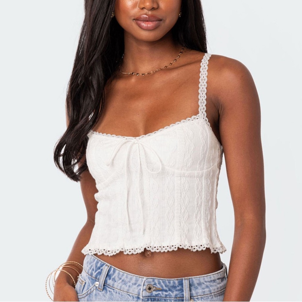 Edikted Lacey Knit Tank Top (Pacsun) - Picture 3 of 5